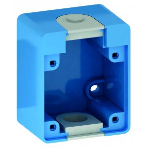 Krabička pro zásuvku 250V 50x50mm  modrá